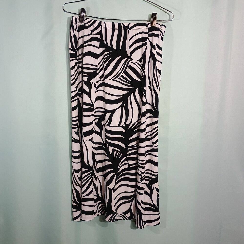 Women’s Black & White Zebra Print Midi Skirt – A-Line Animal Print Skirt